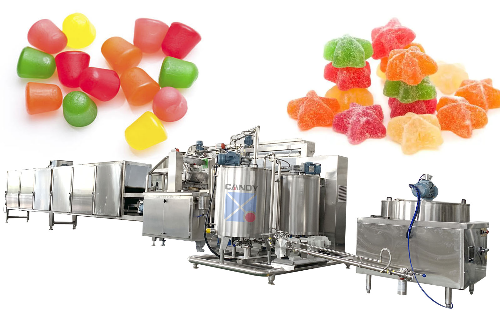 Full automatic vitamins gummies bear jelly candy making machine